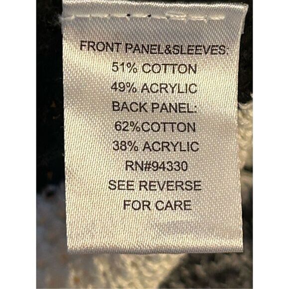 T/O Sweaters Sweater Size XS Black White Long Sleeve Marbled Striped Nwt (4260) - Picture 4 of 5